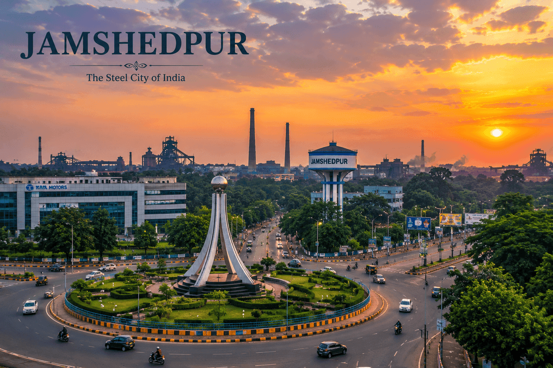 Jamshedpur Tata Steel city skyline — Kolkata to Jamshedpur cab service by EasyGoCab